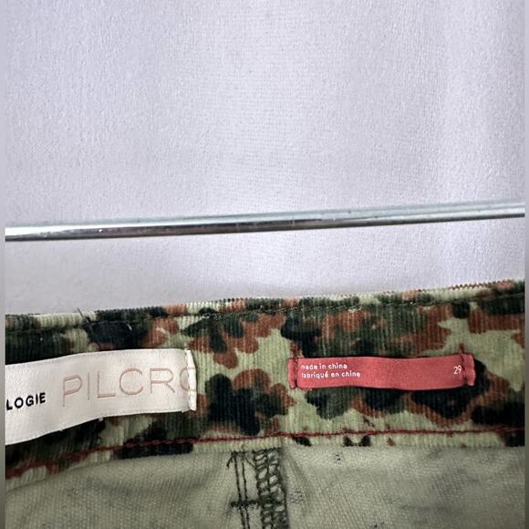Anthropologie Pilcro High Rise Skinny Button Fly Camo Print Corduroy Jeans Sz 30 - Picture 6 of 10